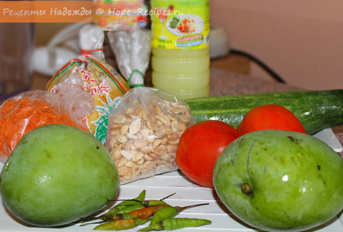 Рецепт салата из зеленого манго